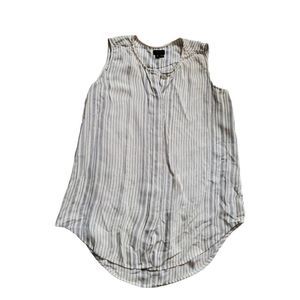 Theory 100% Silk Sleeveless Button Front Top size M